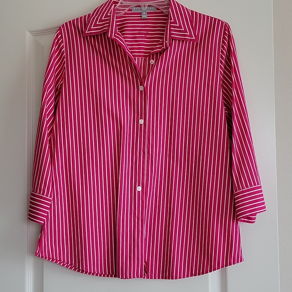 Striped button up blouse